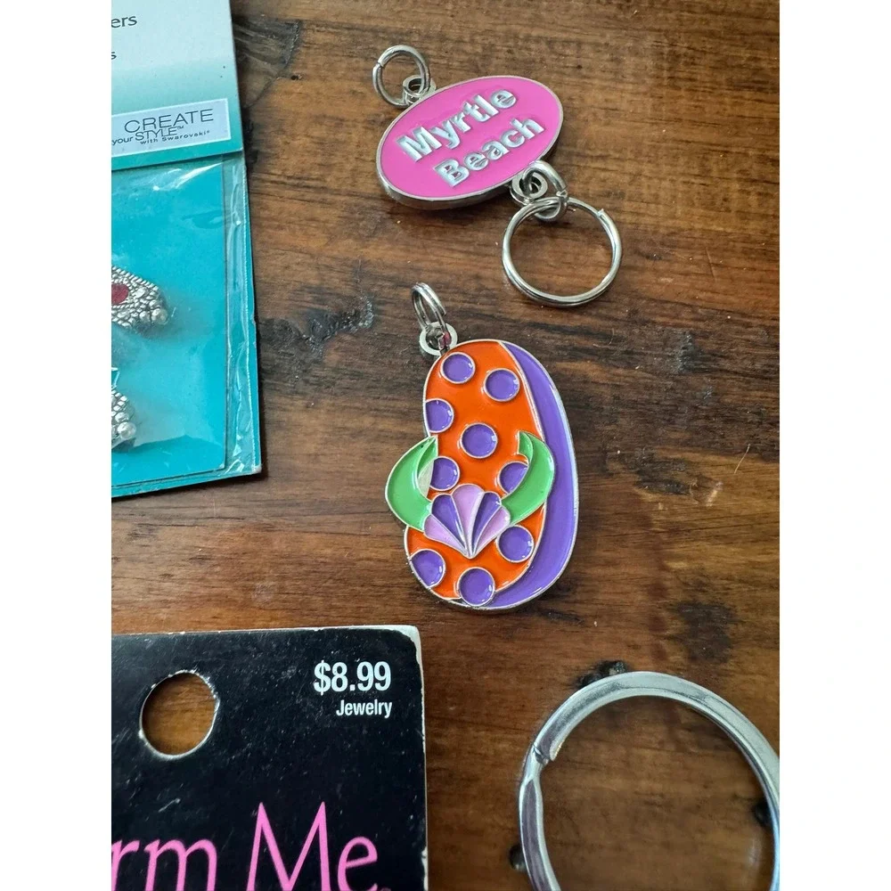 Charm Me‎ Swarovski Crystal Jewelry Making Charms and Keychain Bundle Lot